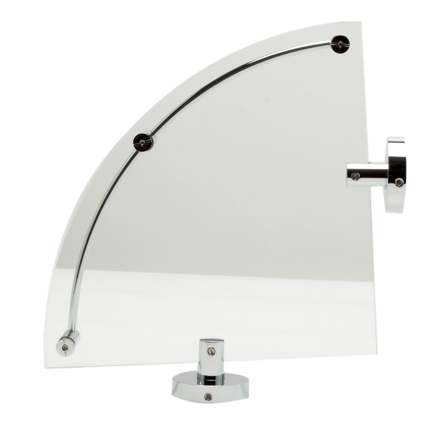ALFI brand Polished Chrome Corner Mounted Glass Shower Shelf Bathroom Accessory