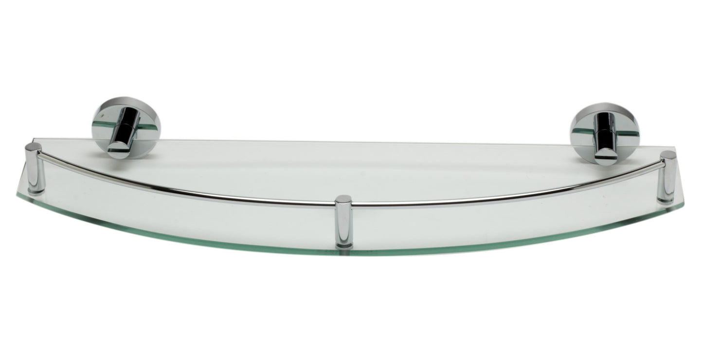 ALFI brand Polished Chrome Wall Mounted Glass Shower Shelf Bathroom Accessory