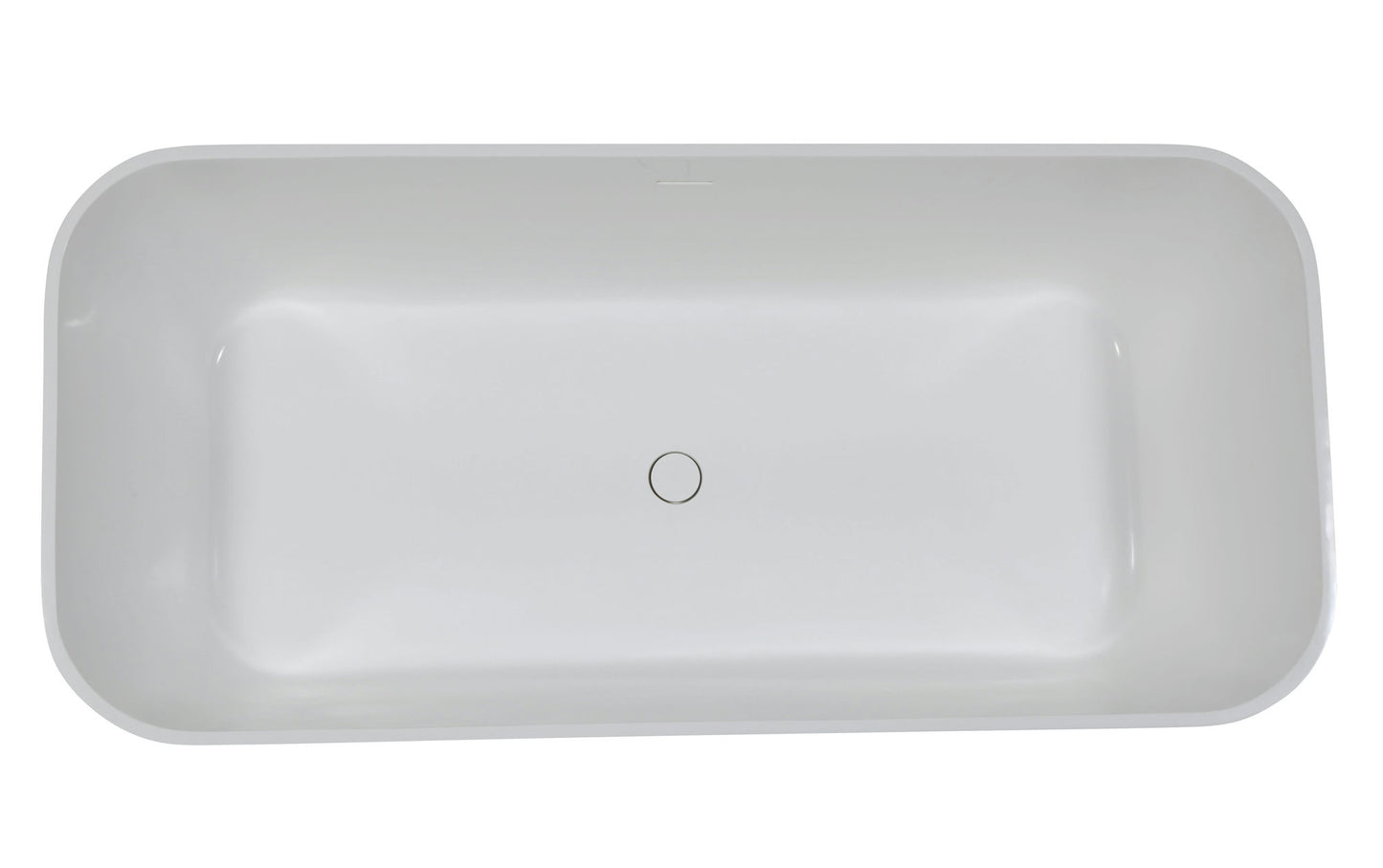 ALFI brand 67" Black & Matte Rectangular Solid Surface Resin Soaking Bathtub