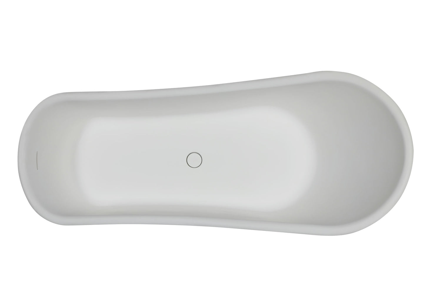 ALFI brand AB9960 67" White Matte Clawfoot Solid Surface Resin Bathtub
