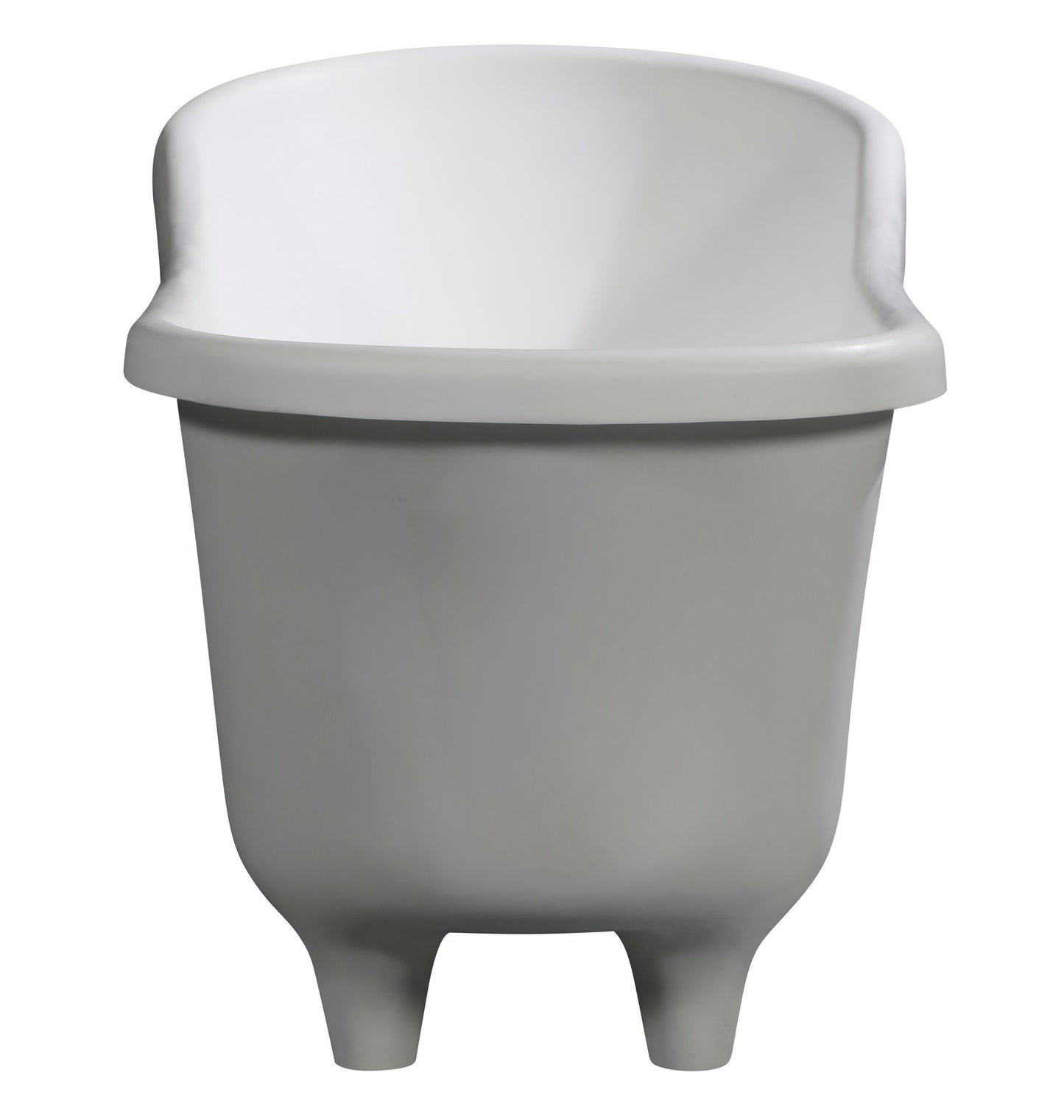 ALFI brand AB9960 67" White Matte Clawfoot Solid Surface Resin Bathtub