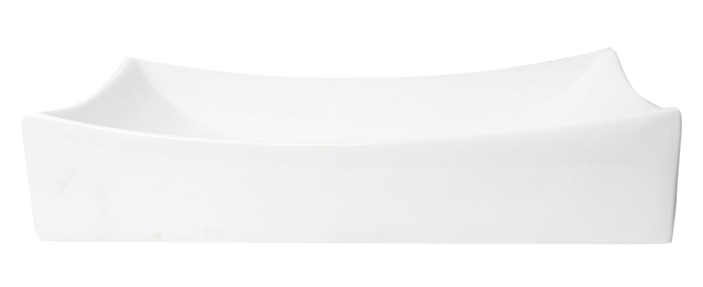 ALFI brand ABC904 White 26" Fancy Rectangular Above Mount Ceramic Sink