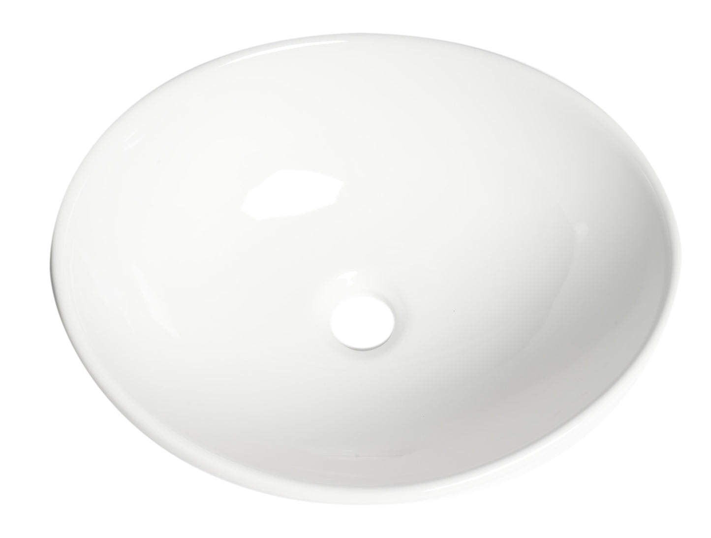 ALFI brand ABC913 White 16" Egg Shape Above Mount Ceramic Sink