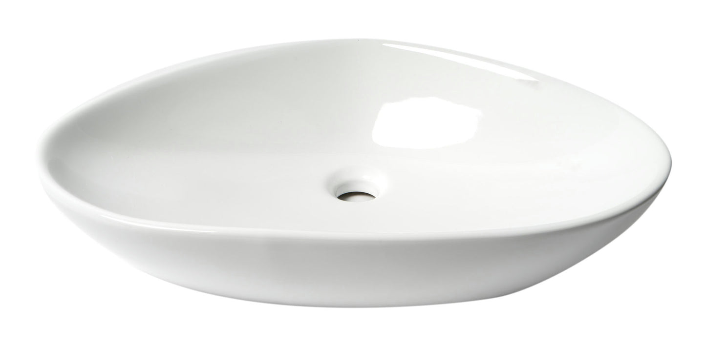 ALFI brand ABC914 White 23" Fancy Above Mount Ceramic Sink