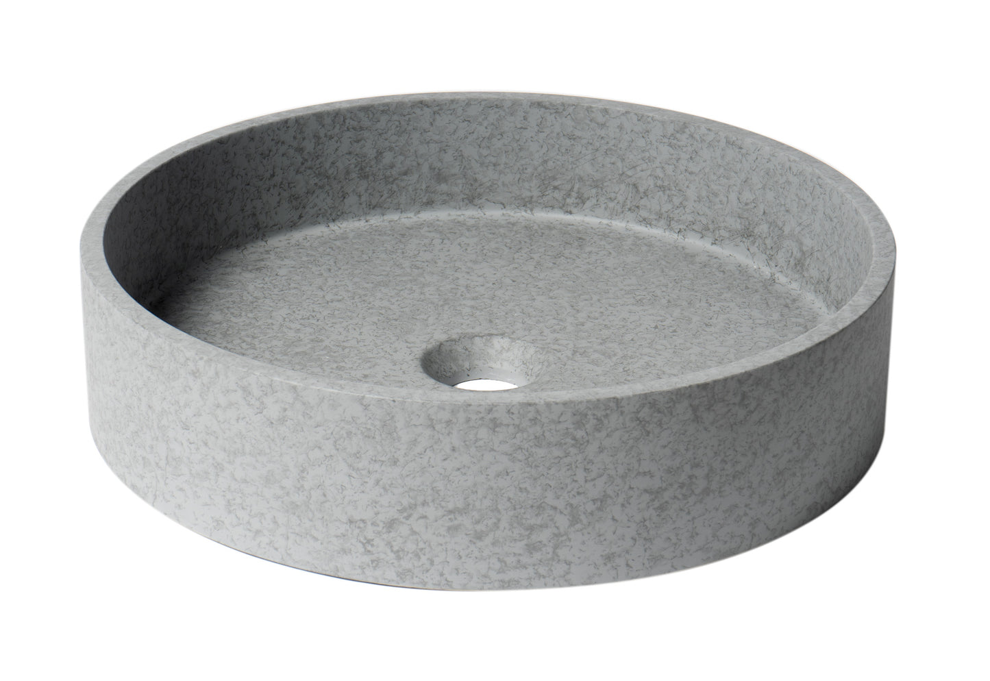 ALFI brand ABCO17R 17" Round Solid Concrete Gray Matte Above Mount Bathroom Sink