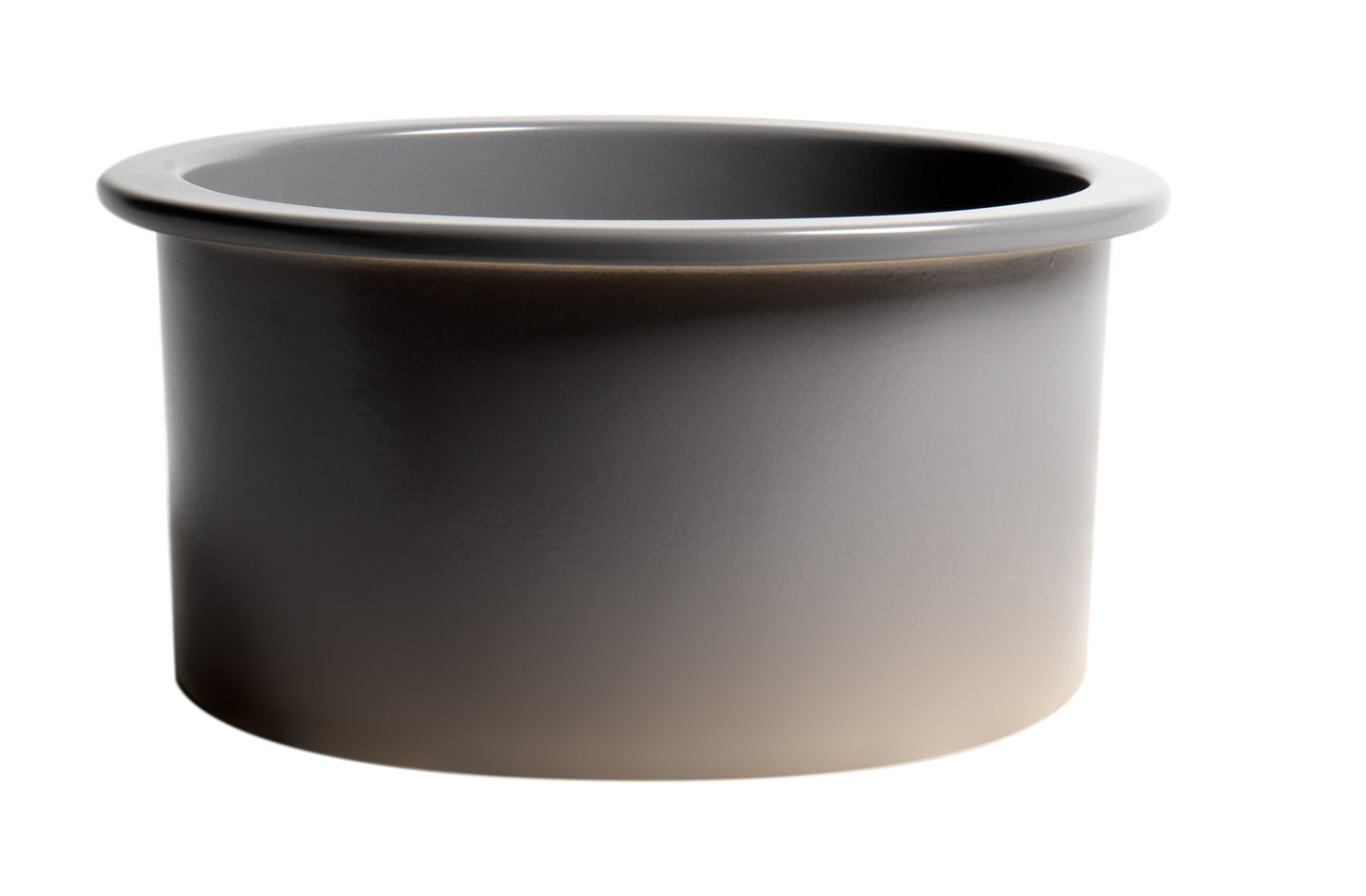 ALFI brand Gray Matte Round 18" x 18" Undermount / Drop In Fireclay Prep Sink