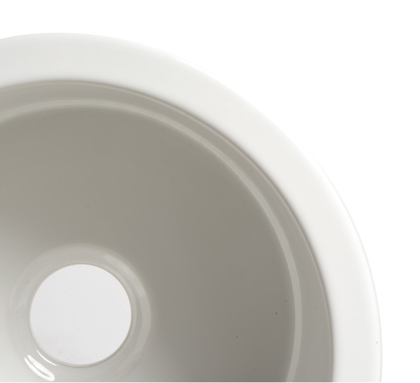 ALFI brand White Round 18" x 18" Undermount / Drop In Fireclay Prep Sink