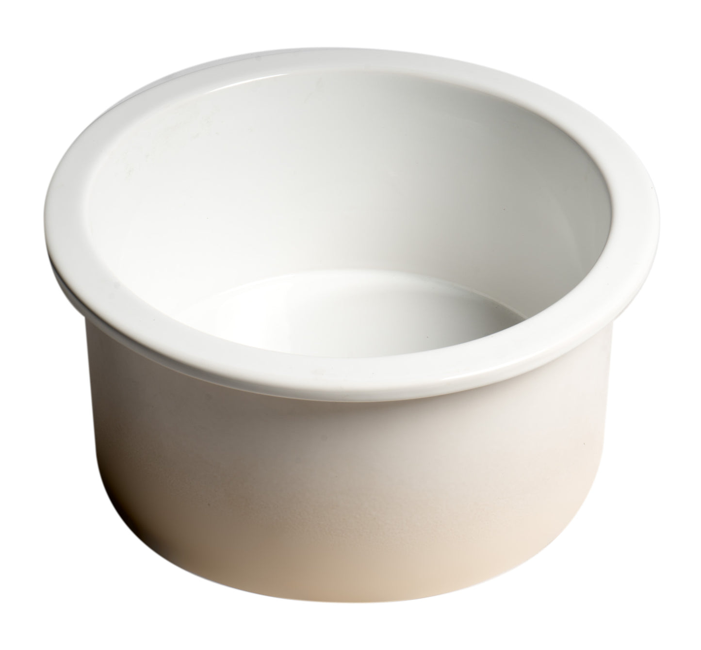 ALFI brand White Round 18" x 18" Undermount / Drop In Fireclay Prep Sink