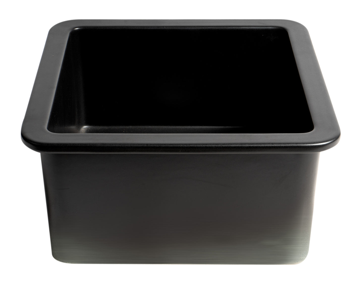 ALFI brand Black Matte Square 18" x 18" Undermount / Drop In Fireclay Prep Sink