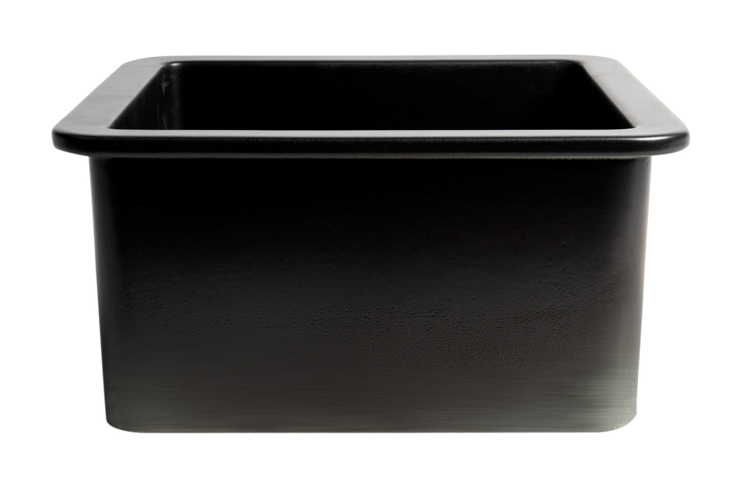 ALFI brand Black Matte Square 18" x 18" Undermount / Drop In Fireclay Prep Sink