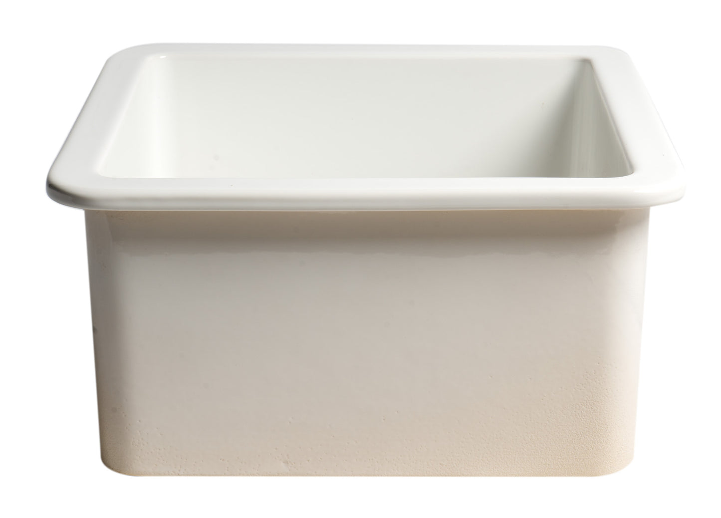 ALFI brand White Square 18" x 18" Undermount / Drop In Fireclay Prep Sink