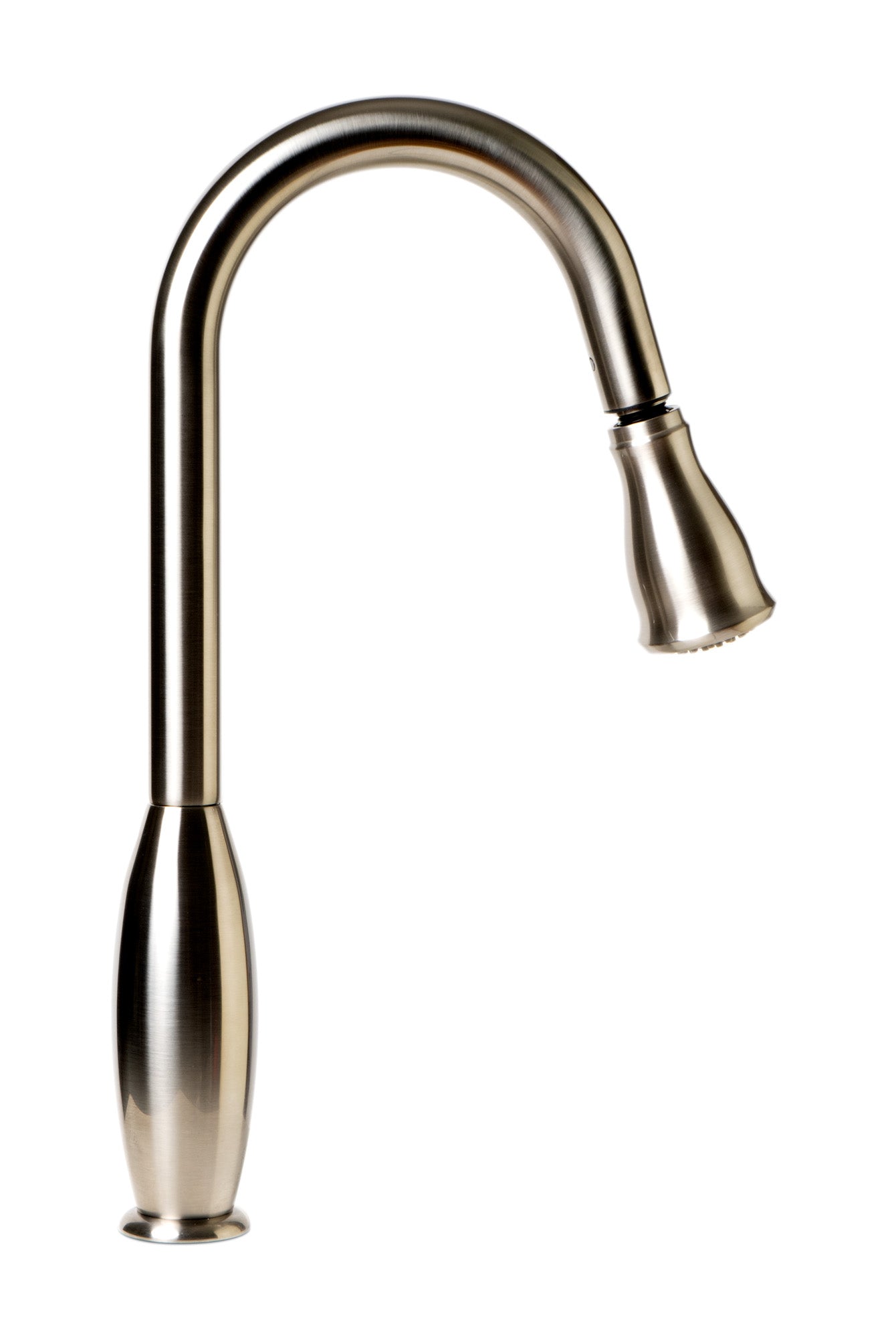 ALFI brand Brushed Nickel Traditional Gooseneck Pull Down Kitchen Faucet