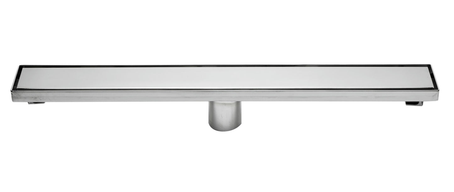 ALFI brand 24" Modern Polished Linear Shower Drain with Solid Cover