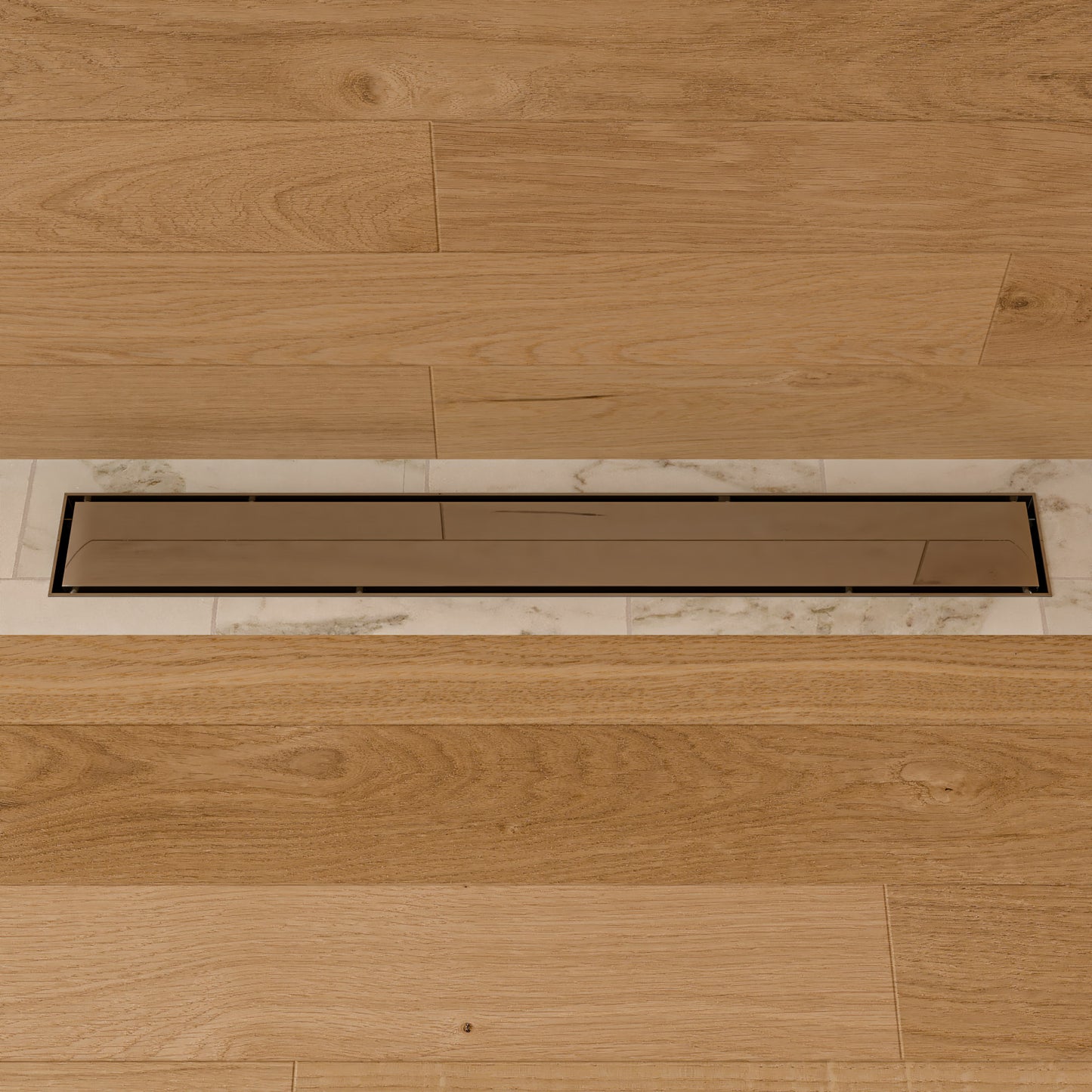 ALFI brand 24" Modern Polished Linear Shower Drain with Solid Cover