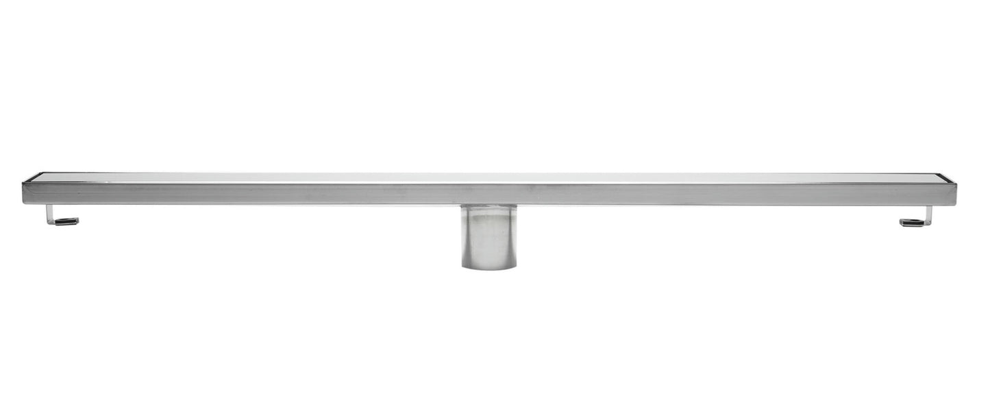 ALFI brand 32" Modern Polished Linear Shower Drain with Solid Cover