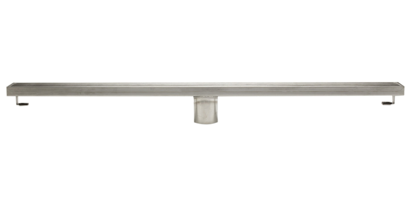 ALFI brand 32" Modern Stainless Steel Linear Shower Drain with Groove Lines