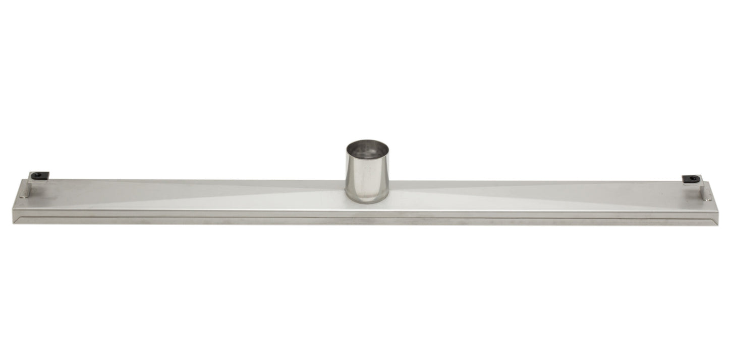 ALFI brand 32" Modern Stainless Steel Linear Shower Drain with Groove Lines