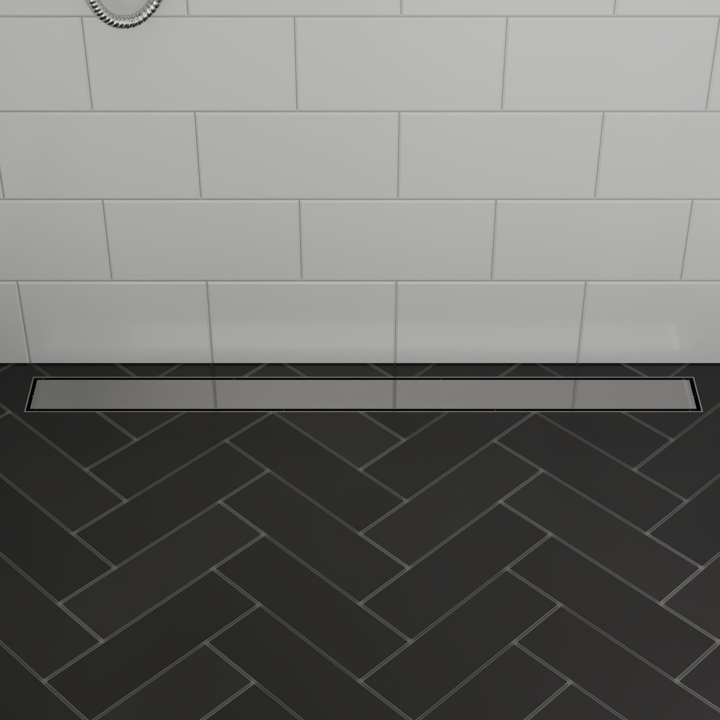 ALFI brand 36" Modern Polished Linear Shower Drain with Solid Cover