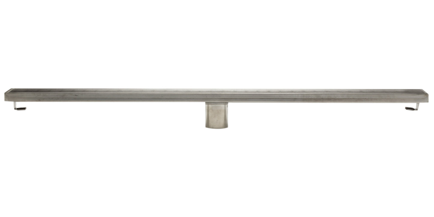 ALFI brand 36" Modern Stainless Steel Linear Shower Drain with Groove Lines
