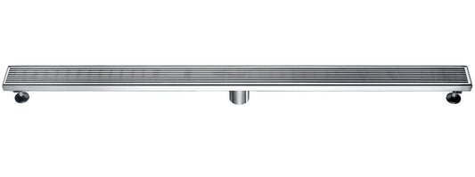 ALFI brand ABLD47D 47" Stainless Steel Linear Shower Drain with Groove Lines