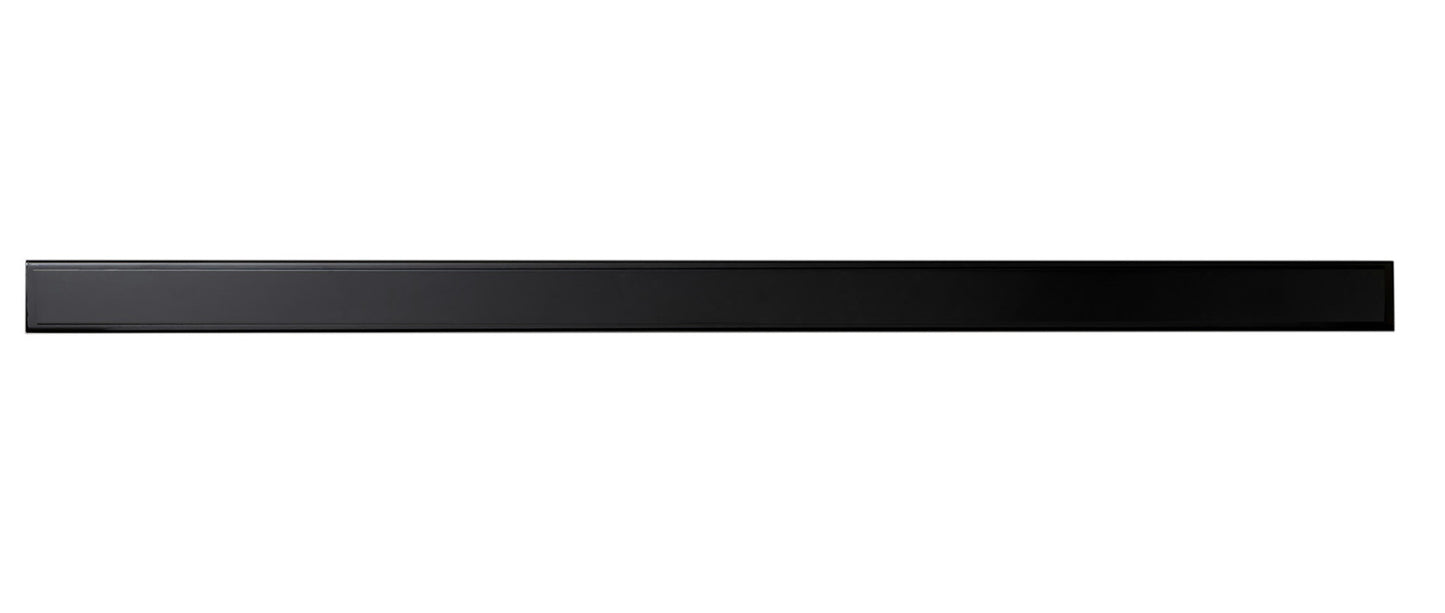 ALFI brand 59" Black Matte Stainless Steel Linear Shower Drain with Solid Cover