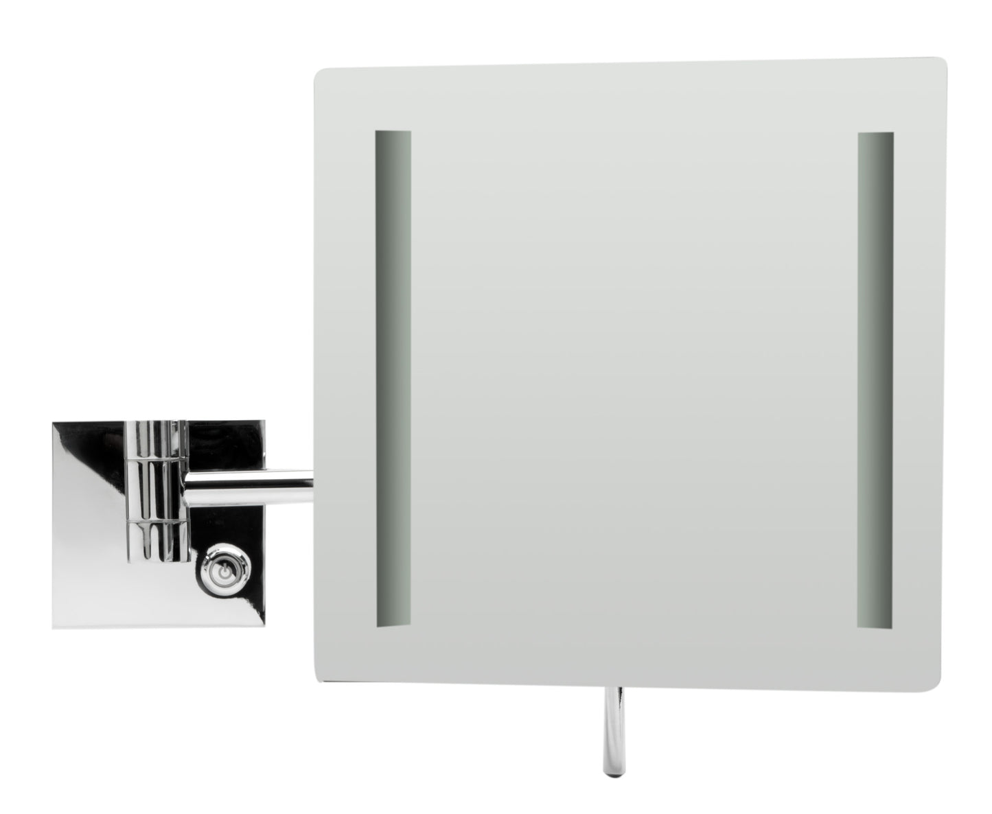 ALFI brandÂ Wall Mount Square 8" 5x Magnifying Cosmetic Mirror with Light