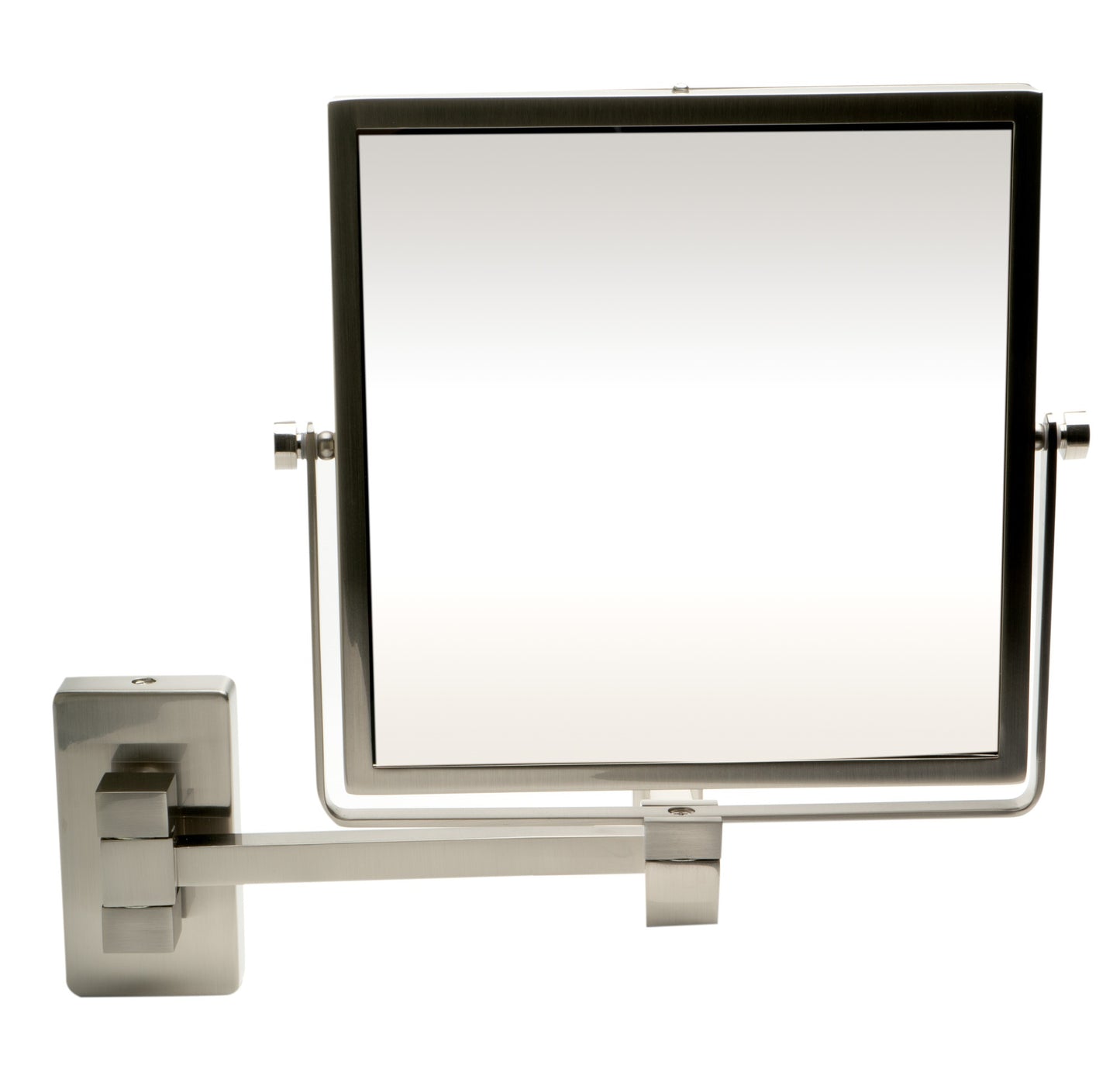 ALFI brand ABM8WS-BN 8" Square Wall Mounted 5x Magnify Cosmetic Mirror