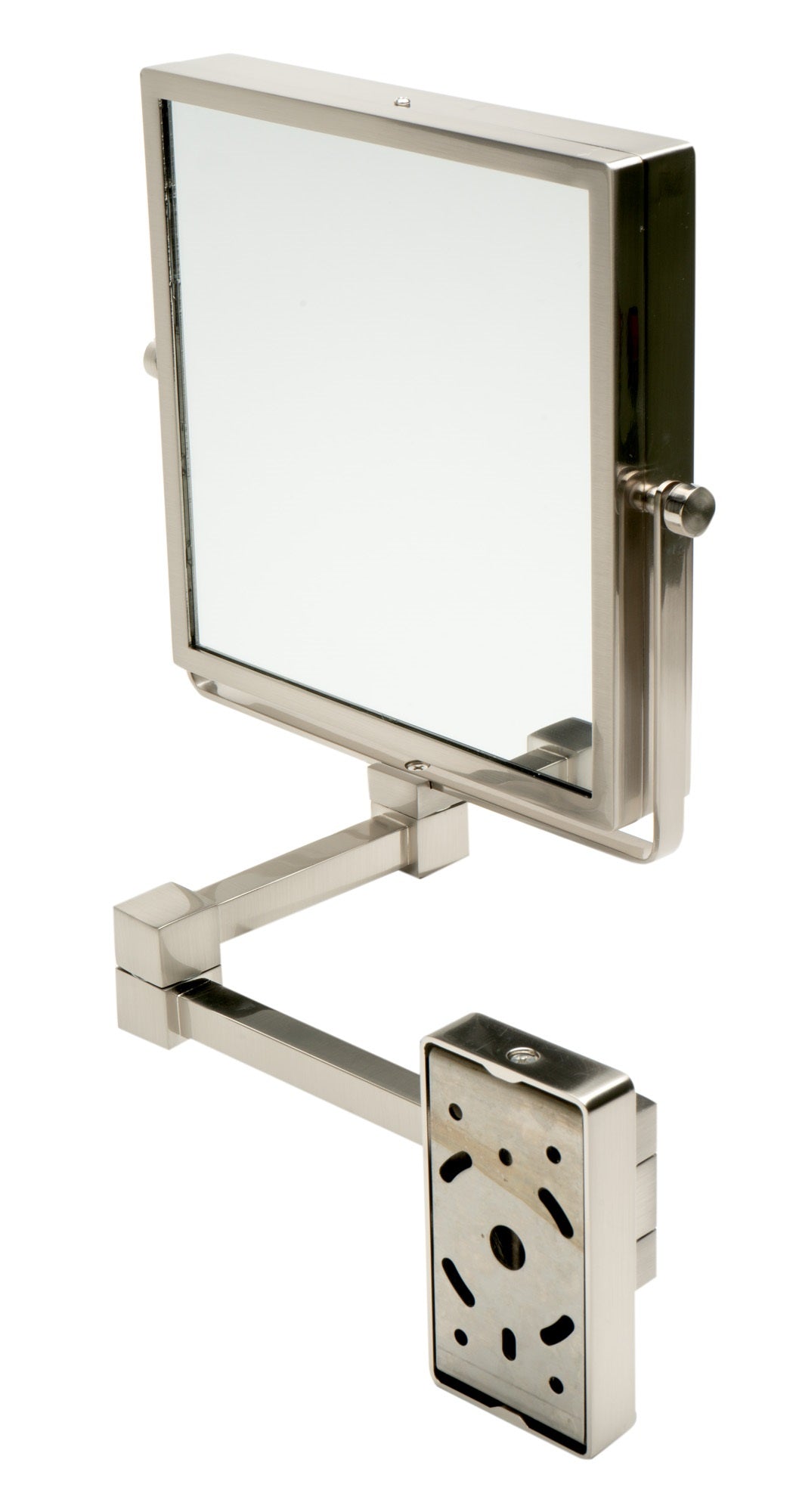 ALFI brand ABM8WS-BN 8" Square Wall Mounted 5x Magnify Cosmetic Mirror