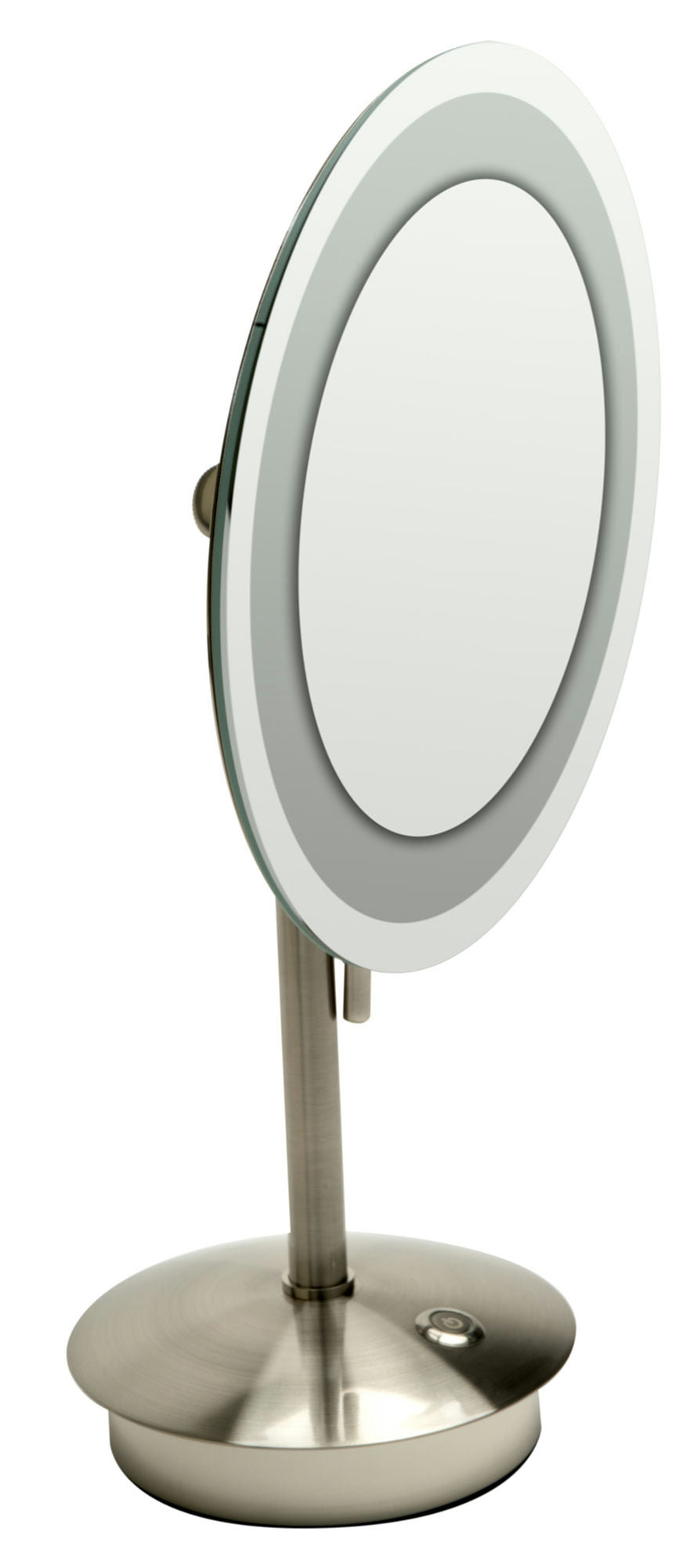 ALFI brandÂ Tabletop Round 9" 5x Magnifying Cosmetic Mirror with Light