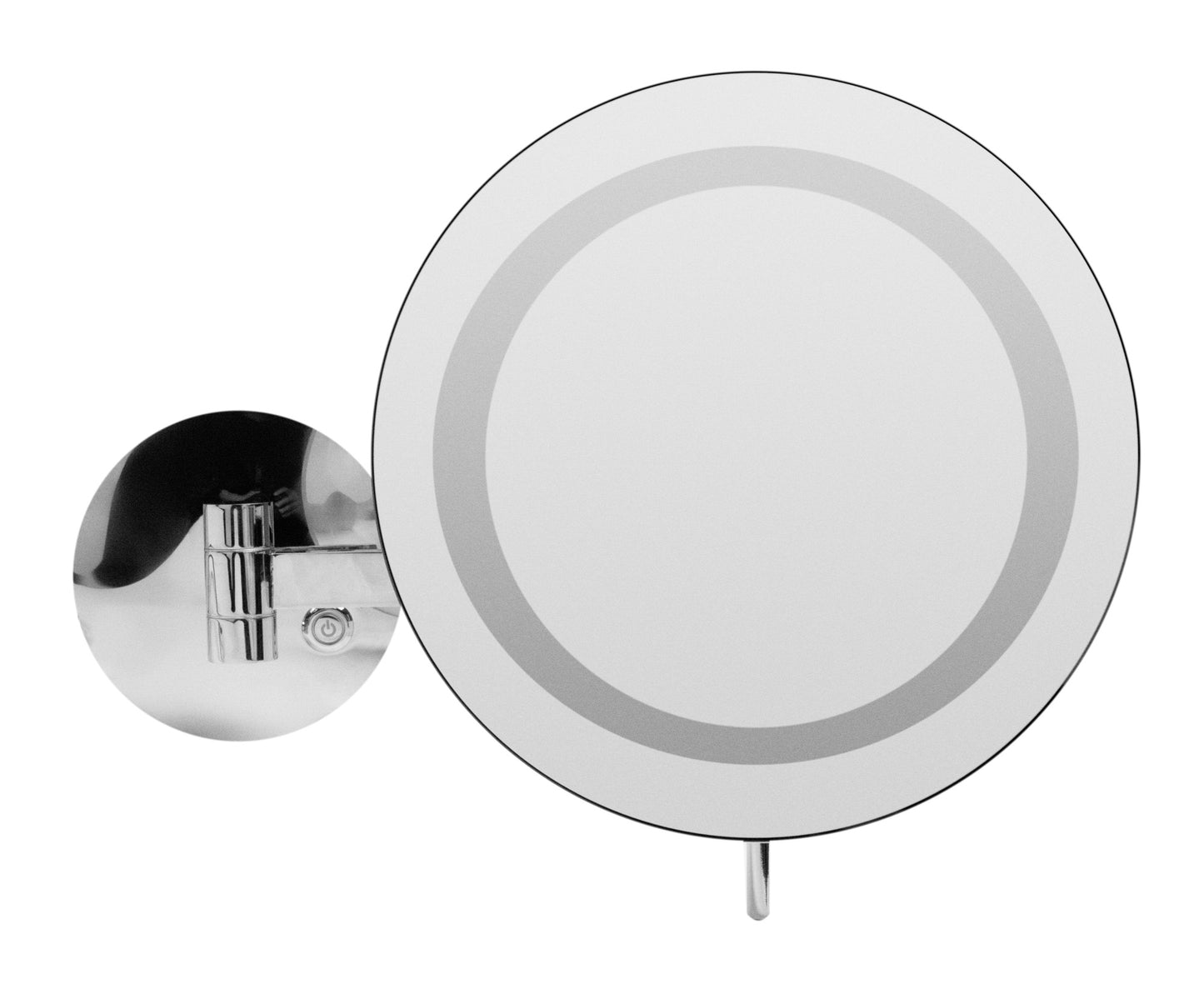 ALFI brandÂ Wall Mount Round 9" 5x Magnifying Cosmetic Mirror with Light