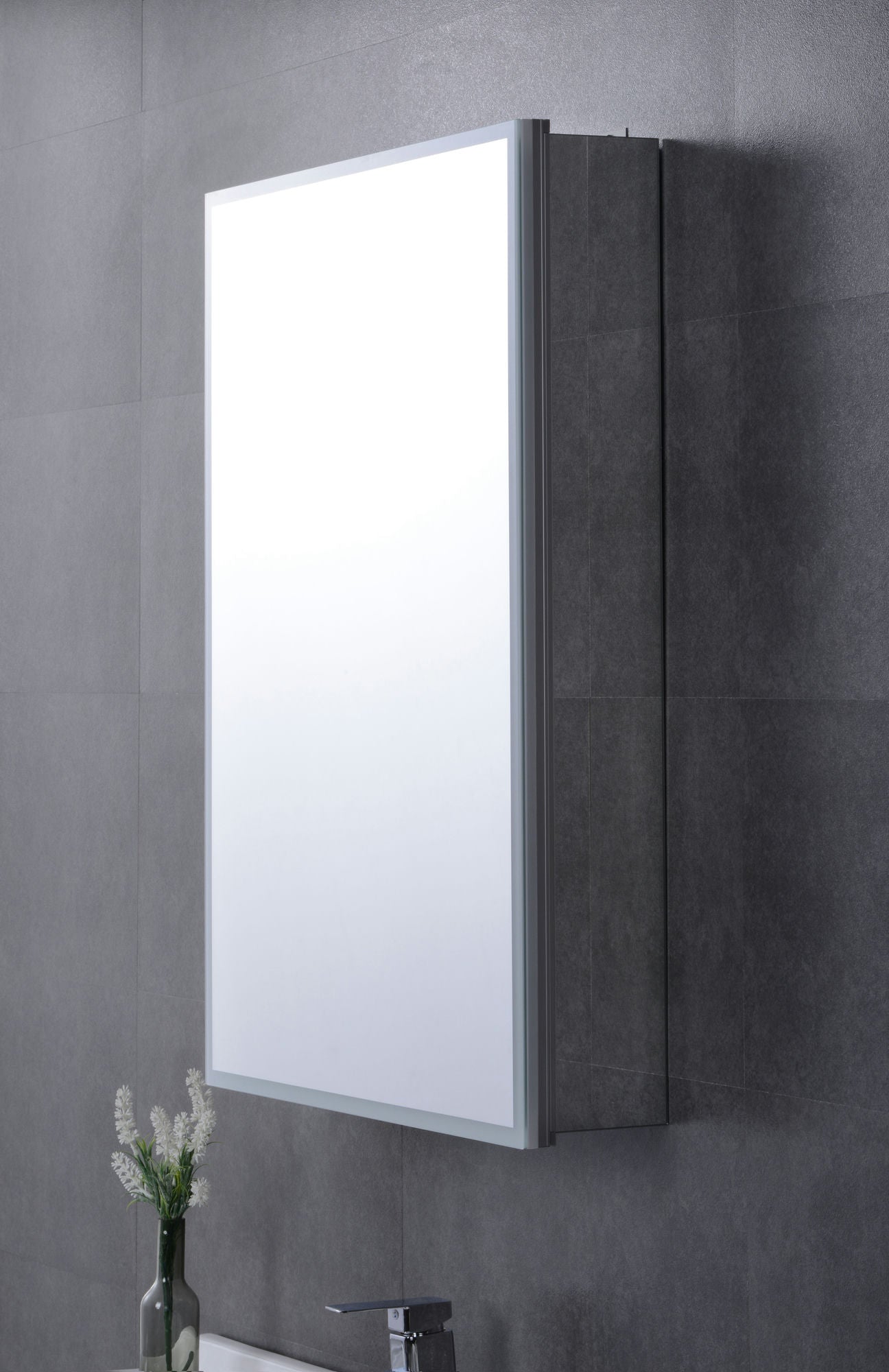 ALFI brand ABMC2432 24" x 32" Single Door LED Light Medicine Cabinet