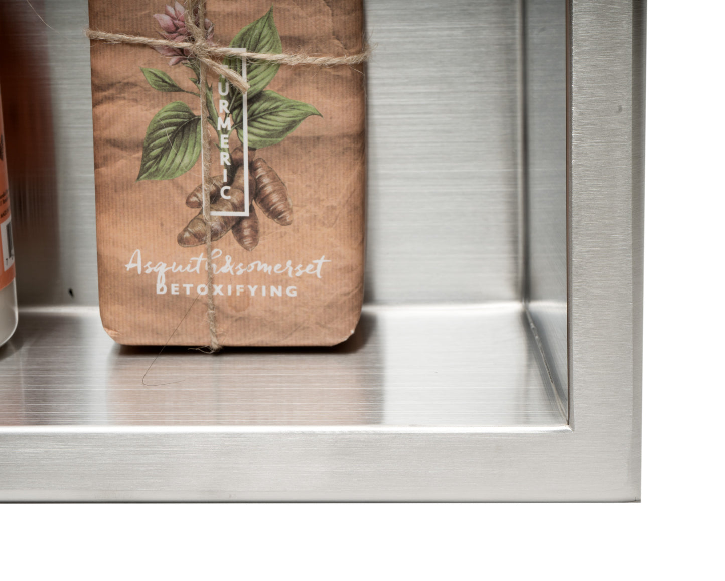 ALFI brand 12 x 24 Brushed Vertical Double Shelf Bath Shower Niche