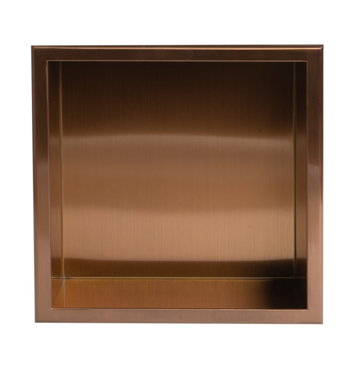 ALFI brand 12" x 12" Brushed Copper PVD Square Single Shelf Shower Niche