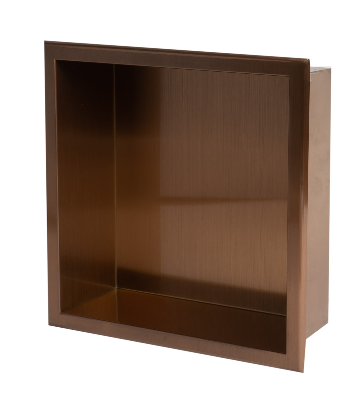 ALFI brand 12" x 12" Brushed Copper PVD Square Single Shelf Shower Niche