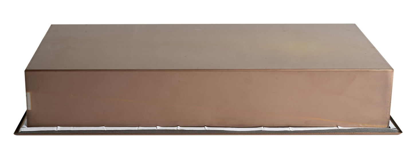 ALFI brand 24" x 12" Brushed Copper PVD Horizontal Single Shelf Shower Niche