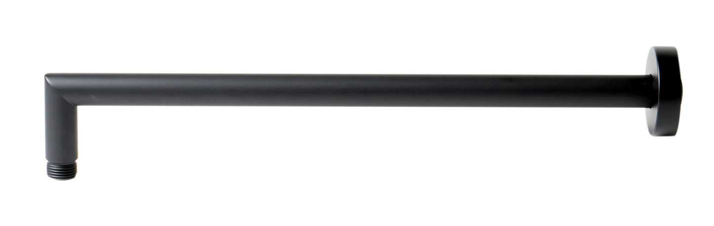 ALFI brand ABSA16R-BM Black Matte 16" Round Wall Shower Arm