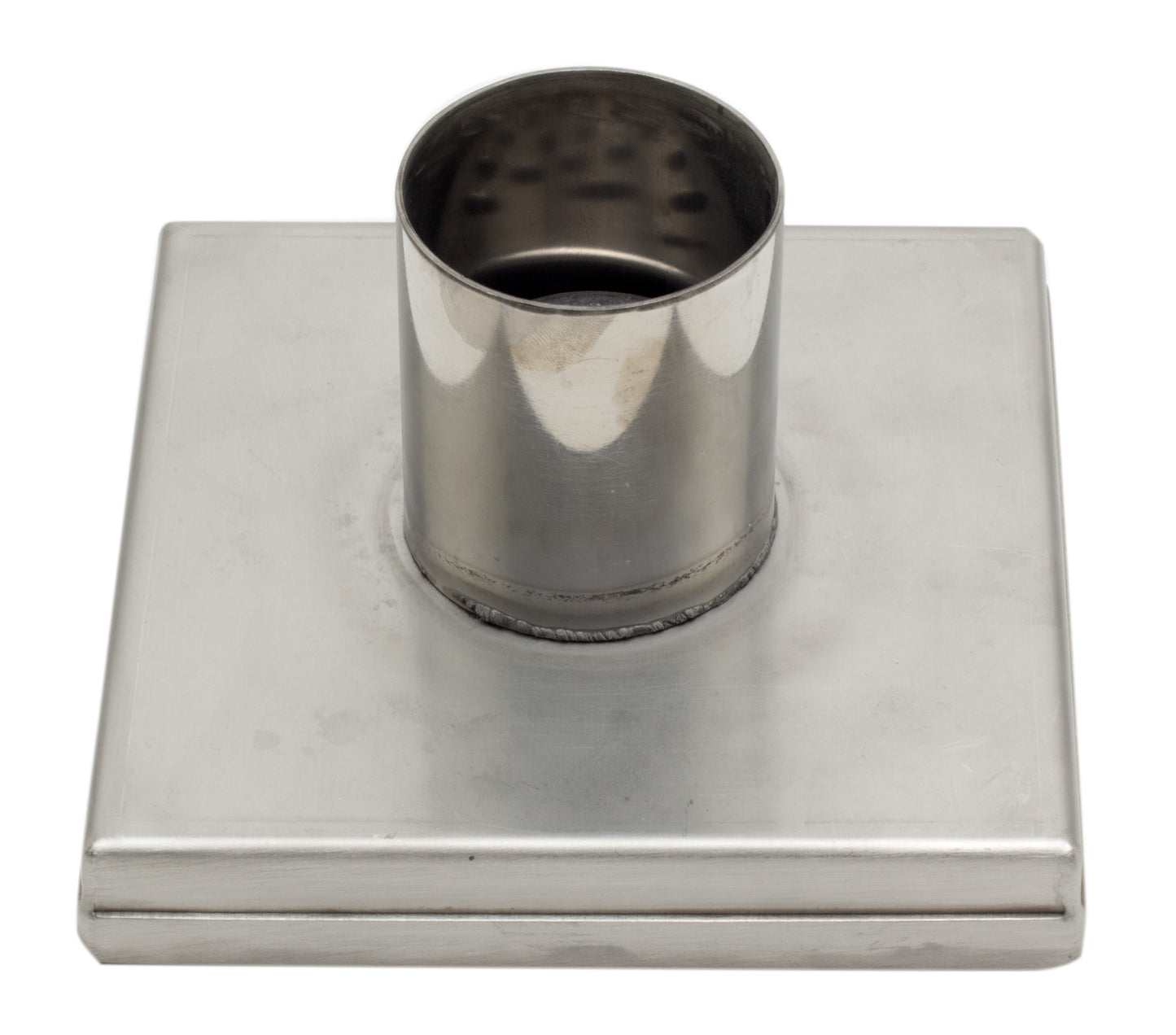 ALFI brand 5" x 5" Modern Square Brushed Shower Drain with Solid Cover