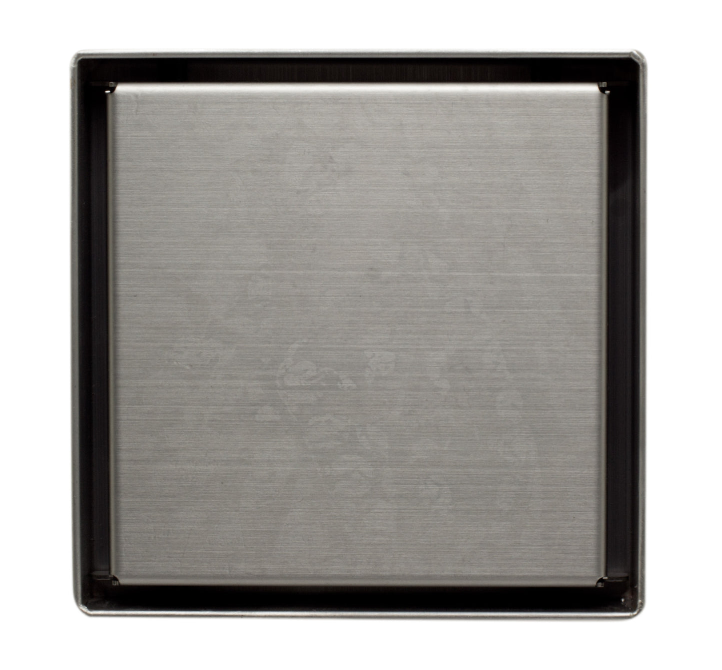 ALFI brand 5" x 5" Modern Square Brushed Shower Drain with Solid Cover