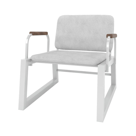 Whythe PU Leather Low Accent Chair 1.0 in White
