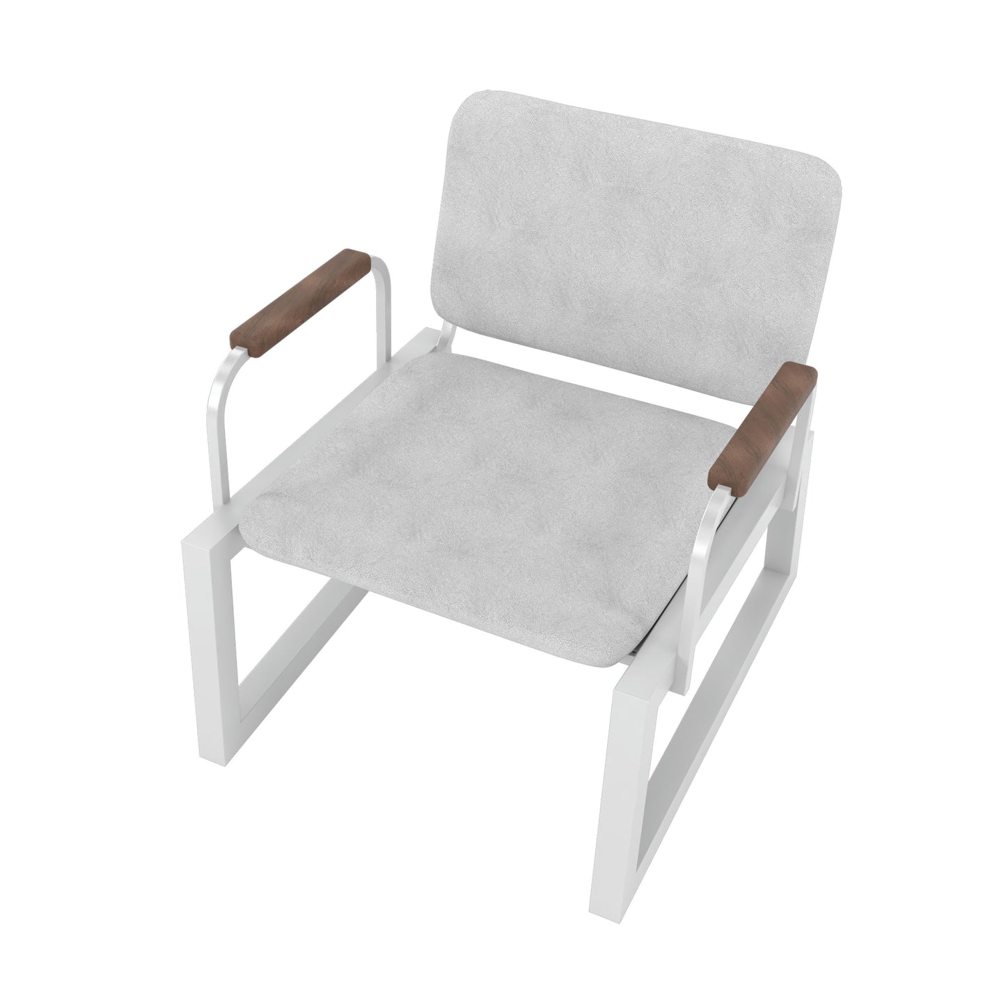 Whythe PU Leather Low Accent Chair 1.0 in White