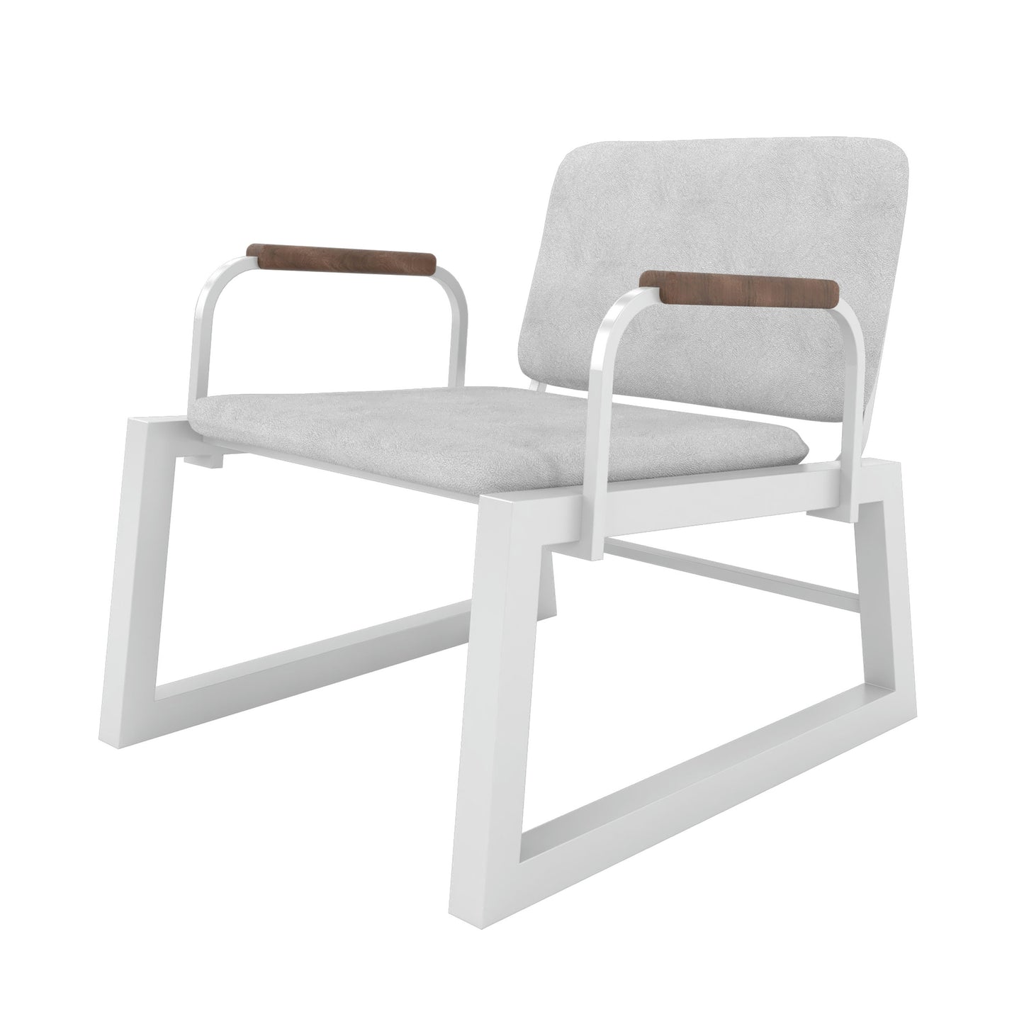 Whythe PU Leather Low Accent Chair 1.0 in White