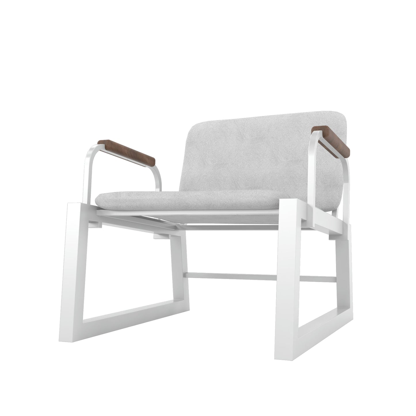 Whythe PU Leather Low Accent Chair 1.0 in White