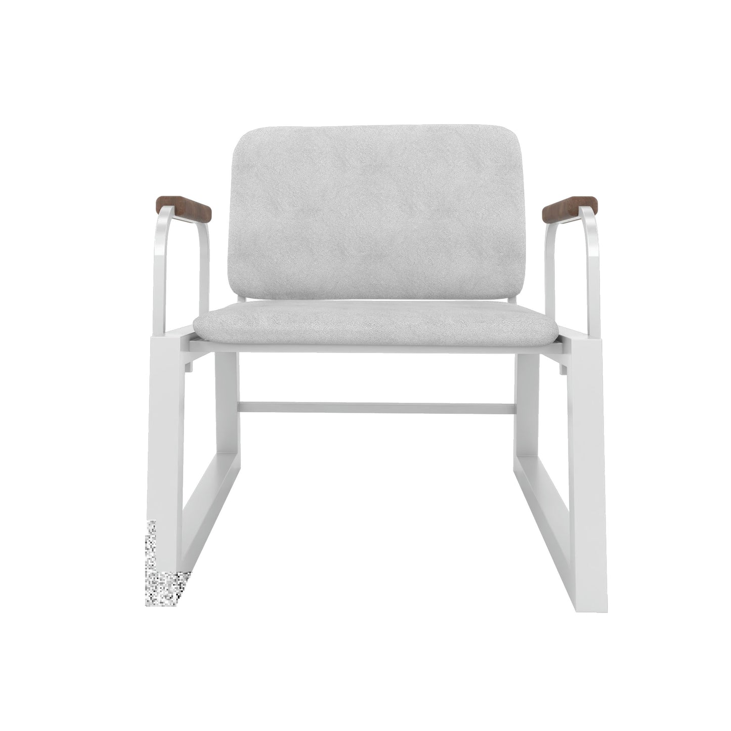 Whythe PU Leather Low Accent Chair 1.0 in White