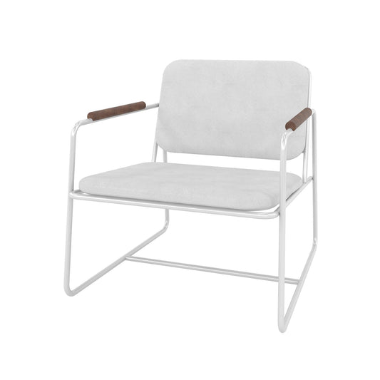 Whythe PU Leather Low Accent Chair 2.0 in White