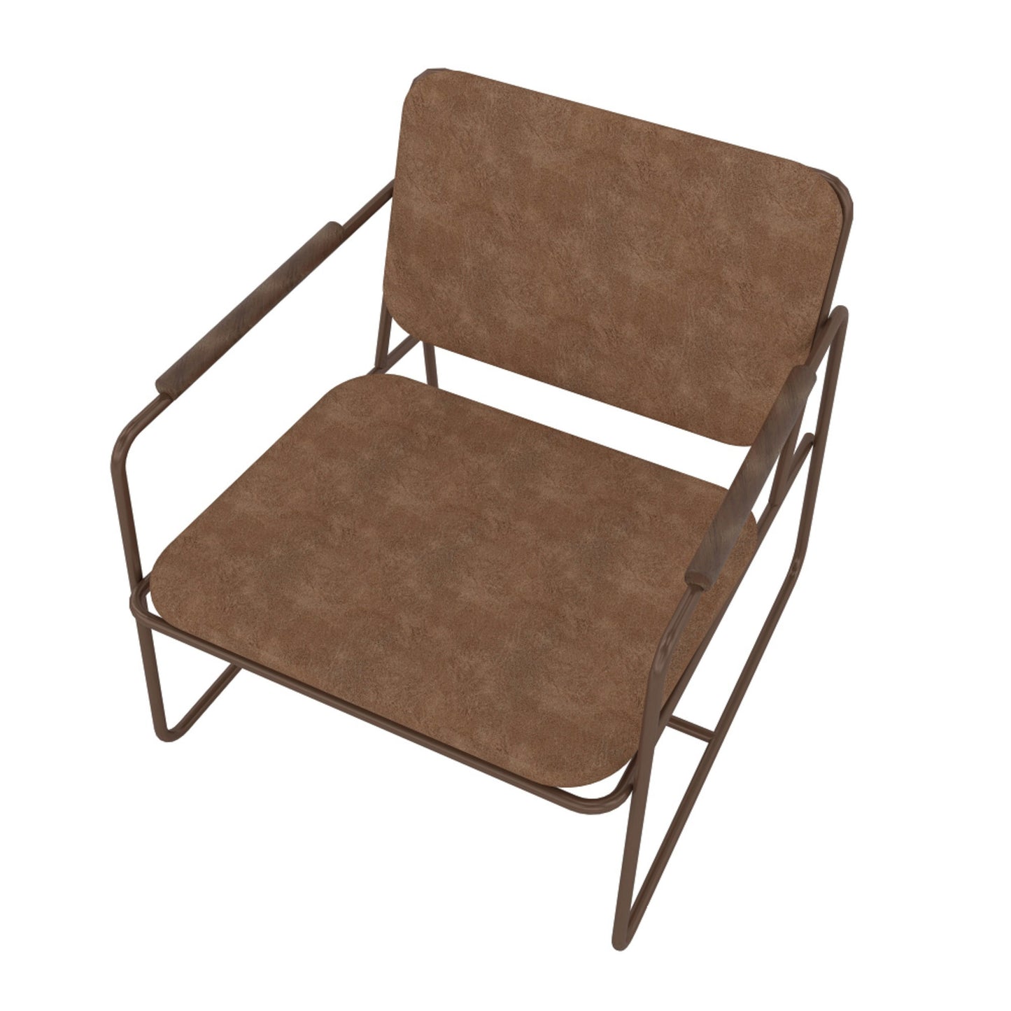 Whythe PU Leather Low Accent Chair 2.0 in Corten