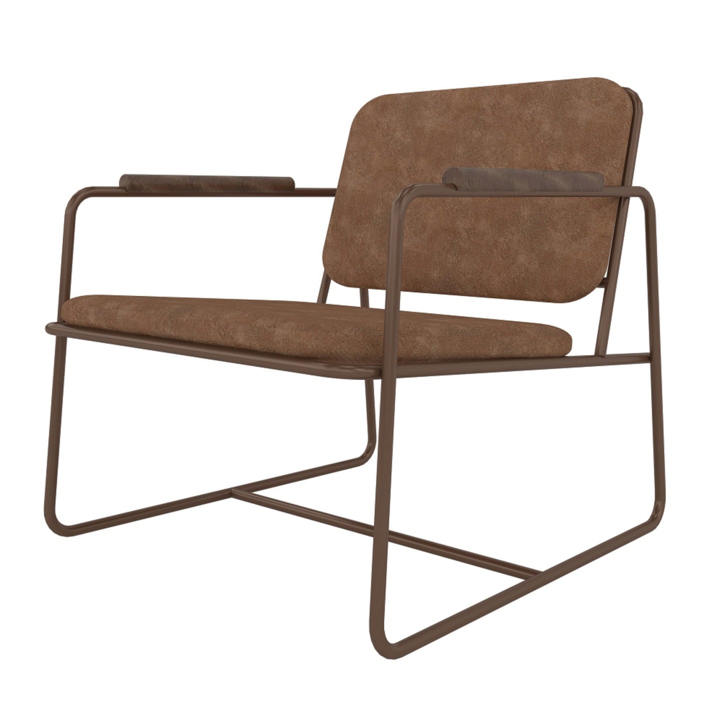 Whythe PU Leather Low Accent Chair 2.0 in Corten
