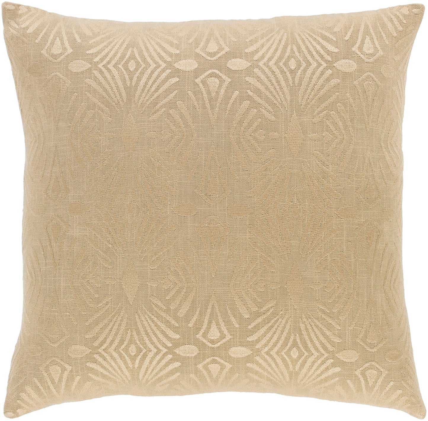 Surya Accra Wheat Pillow Shell With Down Insert 18"H X 18"W