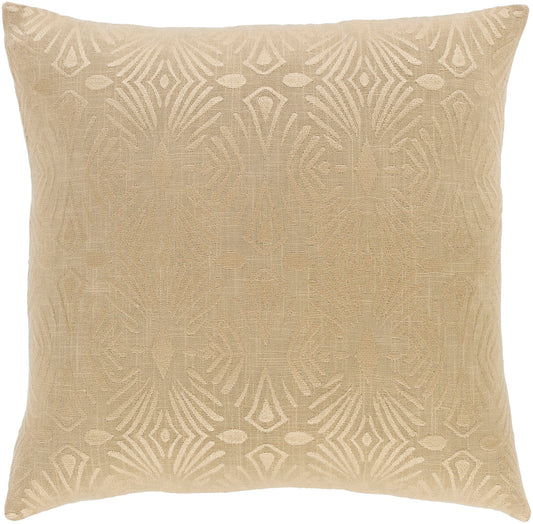 Surya Accra Wheat Pillow Shell With Polyester Insert 18"H X 18"W