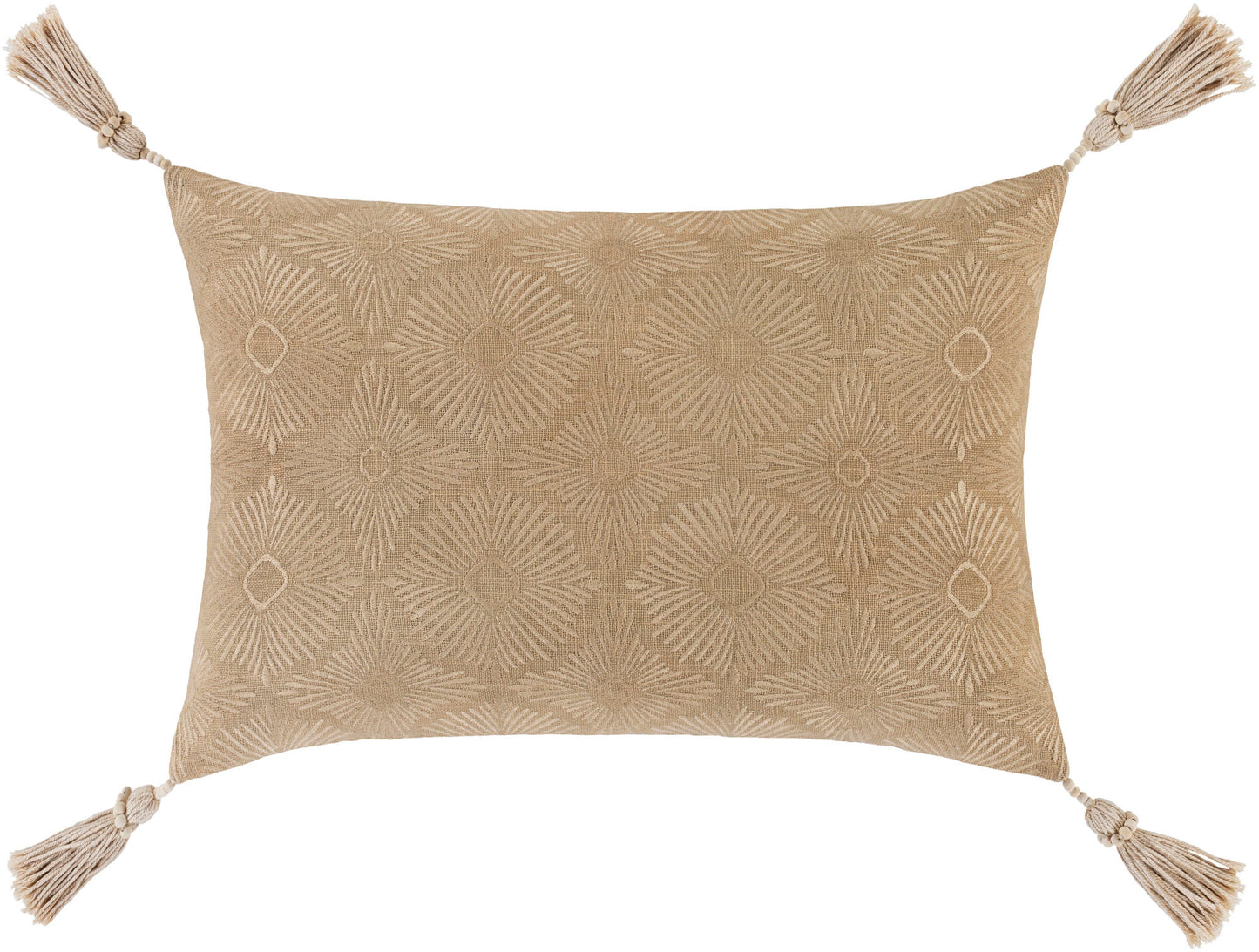 Surya Accra Wheat Pillow Shell With Down Insert 13"H X 20"W