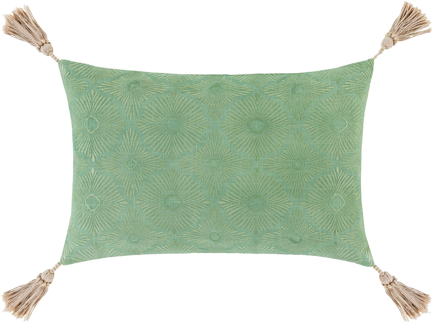 Surya Accra Light Green Pillow Shell With Down Insert 13"H X 20"W